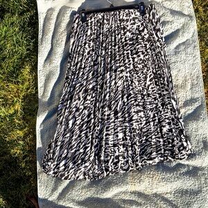 Macy’s Black & White Pleated Skirt